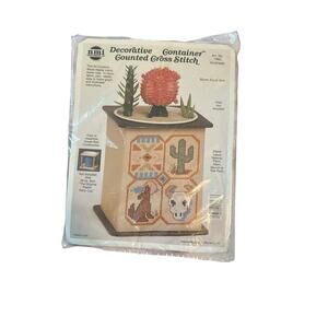 NEW NMI Needlemagic Decorative Container Counted Cross Stitch Kit Southwest
